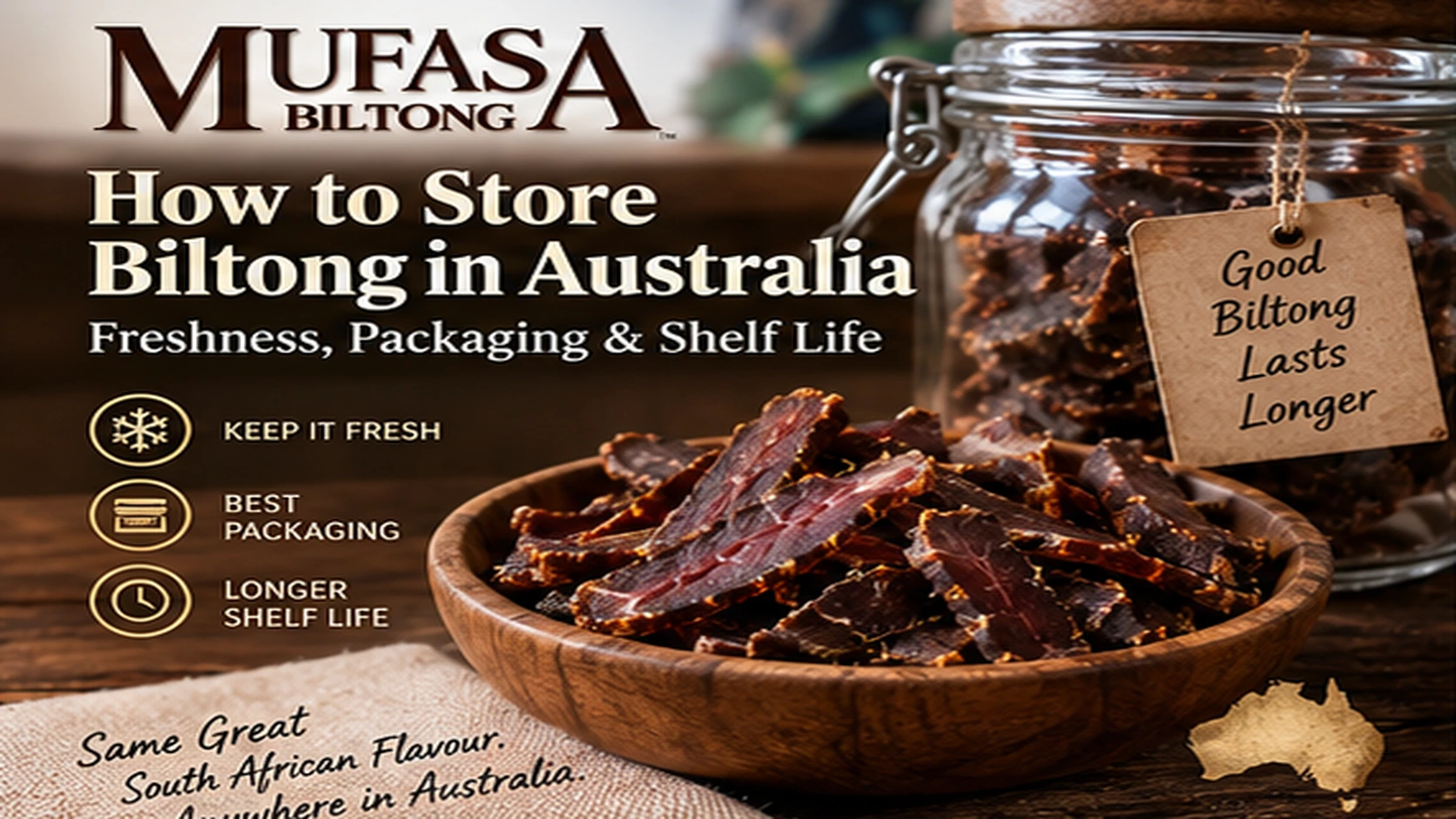 how to store biltong in Australia